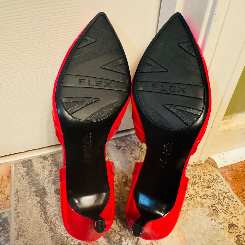 🌹NWOB!!! Festive Life Stride Red Patent Heels Classic Stiletto D’Orsay Pumps! - Picture 15 of 16